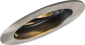 Inteligentné moderné zapustené bodové svietidlo oceľové s čiernou farbou vrátane WiFi GU10 - Rondoo