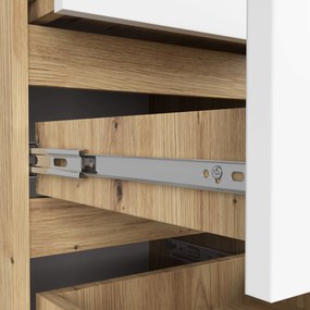 Komoda CL5 40 cm dub artisan/bílá