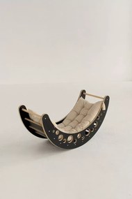 Drevená Montessori hojdačka Moon L Biela