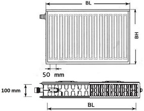 Kermi Therm X2 Profil-V doskový radiátor 22 900 / 700 FTV220900701L1K