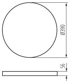 Kanlux 38610 - LED Stmievat. svietidlo PLAFON LED/20W/230V 3000-6500K Wi-Fi čierna