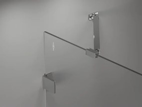 Mexen Lunar-B, výklopný sprchový kút ľavý 85 x 70 cm, 8mm číre sklo, chrómový profil, 832-085-070-01-00-L