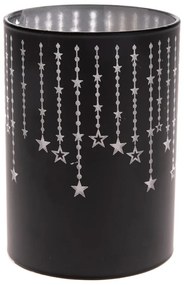 Čierna dekorácia s LED svetlom Dakls, výška 10 cm