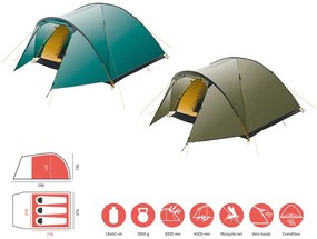 Grand Canyon Kupolový stan Topeka (Blue Grass, 3 osoby)  (100343460)