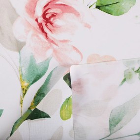 Bavlnená látka/plátno Sandra SA-432 Vtáci medzi kvetmi - šírka 160 cm