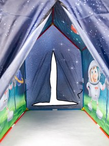Detský hrací stan IPLAY – domček s vesmírnym motívom, farebný (95×72×102 cm)