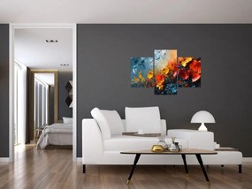 Obraz - Abstraktná maľba kvetov III. (90x60 cm)