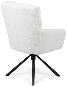 Noela Otočná jedálenská stolička látková ENZO biela