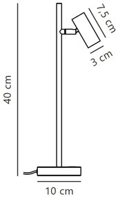 Nordlux - LED Stmievateľná stolná lampa OMARI LED/3,2W/230V čierna
