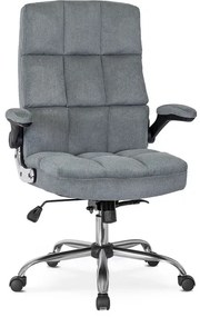 Vintino kancelárska otočná stolička JACOB s chrómovými nohami sivá
