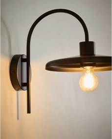 Čierne nástenné svietidlo ø 27 cm Nuvira – Kave Home