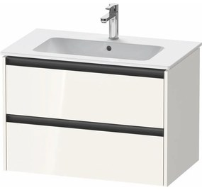 DURAVIT Ketho 2 závesná skrinka pod umývadlo, 2 zásuvky, 810 x 480 x 550 mm, biela vysoký lesk, K25263022220000