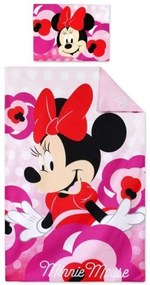 Setino - Bavlnené obliečky do detskej postieľky Minnie mouse ❤ (Disney), 90 x 140 cm + 40 x 55 cm