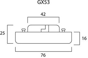 Diolamp SMD LED Downlight GX53 8W/6000K/730lm/230V