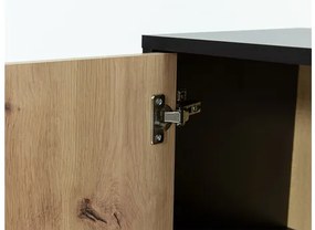 Nábytok do obývacej izby Oksawi III, Farby: čierna / dub artisan