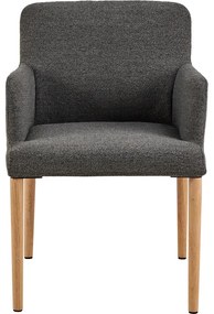 Jídelní křeslo Zoe z masivu antracit