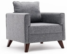 Kreslo Bella 82 cm sivé