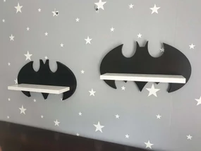 Polička batman - čierna