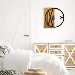 Nástenné hodiny 58x58 cm 1xAA drevo/kov