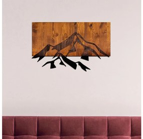 Asir Nástenná dekorácia 58x36 cm hory drevo/kov AS1628
