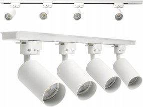 LED koľajnica 1m + 4x GU10 bodové žiarovky - sada