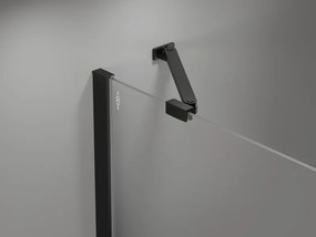 Mexen, Mexen Mist Duo výklopný sprchový kút 70 x 70 cm, čierny rám - 8A4-070L-070P-70-70