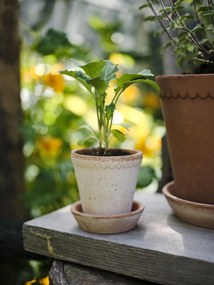 Malý kvetináč Helena s podstavcom 12 cm ružový