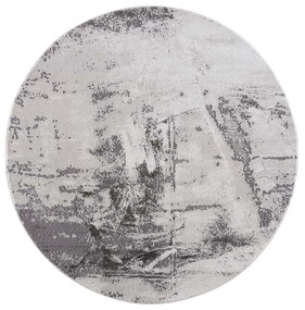 Dekorstudio Moderný okrúhly koberec CHIC 176 - sivý Priemer koberca: 120cm