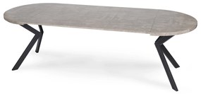 PROXIMA.store - Okrúhly stôl LUKAS FARBA: biela, FARBA NÔH: drevo