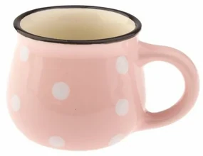 Keramický hrnček Dots 75 ml, lososová , 75 ml