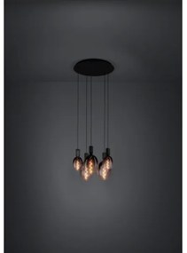 Eglo 390267 - Luster na lanku HUEBRO 5xE27/40W/230V čierna