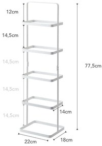 Biely kovový stojan na topánky Tower Shoe Rack – YAMAZAKI