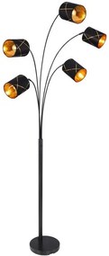 GLOBO 15431S5 BEMMO stojaca lampa 5xE14 V2040mm čierna, zlatý