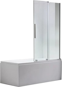 BPS-koupelny Dvojdielna vaňová zástena ASTRA CH PR 85x150 chróm