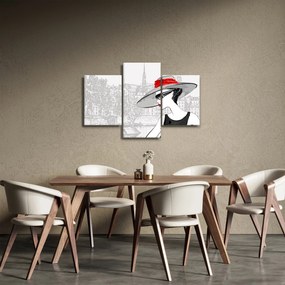 Obraz - Dáma v meste (90x60 cm)
