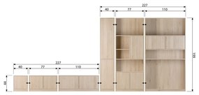 Modulárna skrinka v dekore duba v prírodnej farbe 40x44 cm Modulair – vtwonen