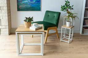 Sada 2 konferenčných stolíkov PRAVEN Craft biely