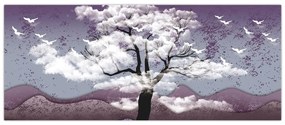 Obraz - Strom v oblakoch (120x50 cm)