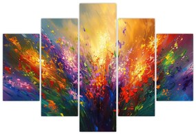 Obraz - Abstrakcia kvetov (150x105 cm)
