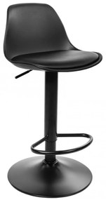 Barová otočná stolička HOGA - čierna farba