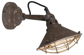 Vintage nástenná a stropná lampa hnedá naklápateľná - Barrack