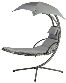 ZÁHRADNÉ ZÁVESNÉ KRESLO ZALIA ŠEDÉ