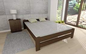 ComfortMatrace Zvýhodnený set; MATRACE+Posteľ z masívu borovice HELENA+rošt ZADARMO Rozměr: 180x200 cm, Barva: orech, Model matrace: GOLTEX 15cm 2ks 90x200cm