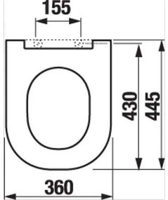 Jika Mio, WC doska z duroplastu, biela, H8917100000631