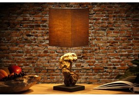 Stolová lampa 19479 Masív drevo - Hnedá  - Komfort-nábytok