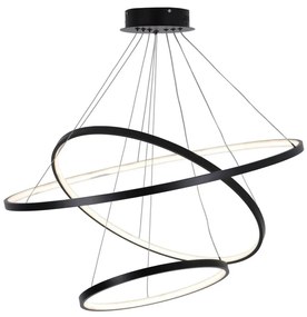 LED Luster na lanku LEA LED/60W/230V 4000K pr. 80 cm čierna