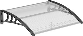 Outsunny Predný Kamený Prístrešok 100 x 75 cm Ploché Polykarbonátové Priesvitné | Aosom
