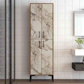 Skriňa Berlin Walnut and White Marble
