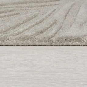 Sivý vlnený koberec Flair Rugs Lino Leaf, 160 x 230 cm