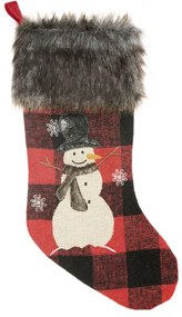 Vianočná dekorácia PAULO červená / čierna